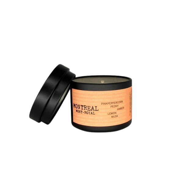 2oz single soy candles by Ollie & Co. in Canada-themed city scents.