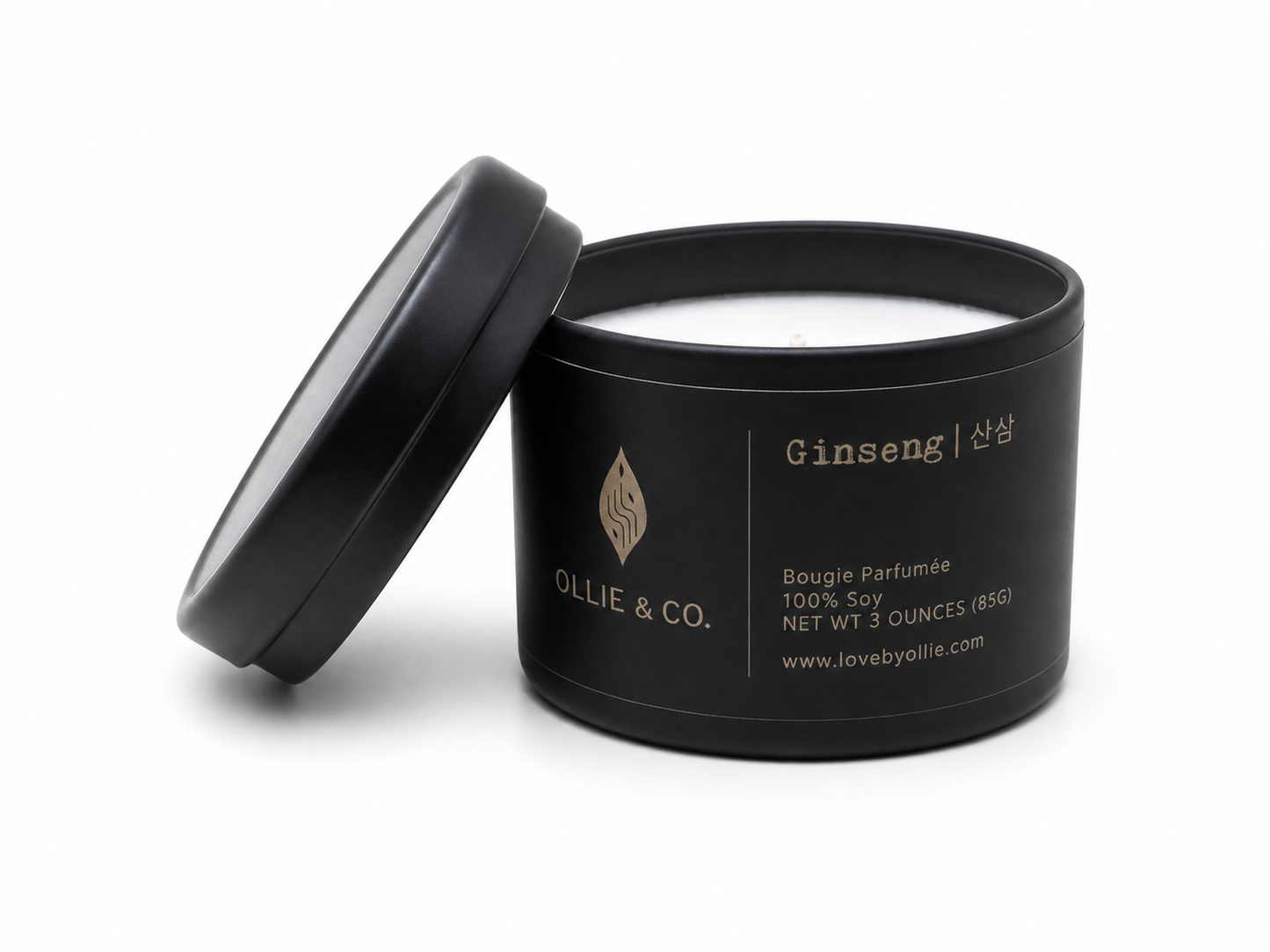 Ginseng by Ollie & Co. with ginseng root, earthy herbs, warm woods.